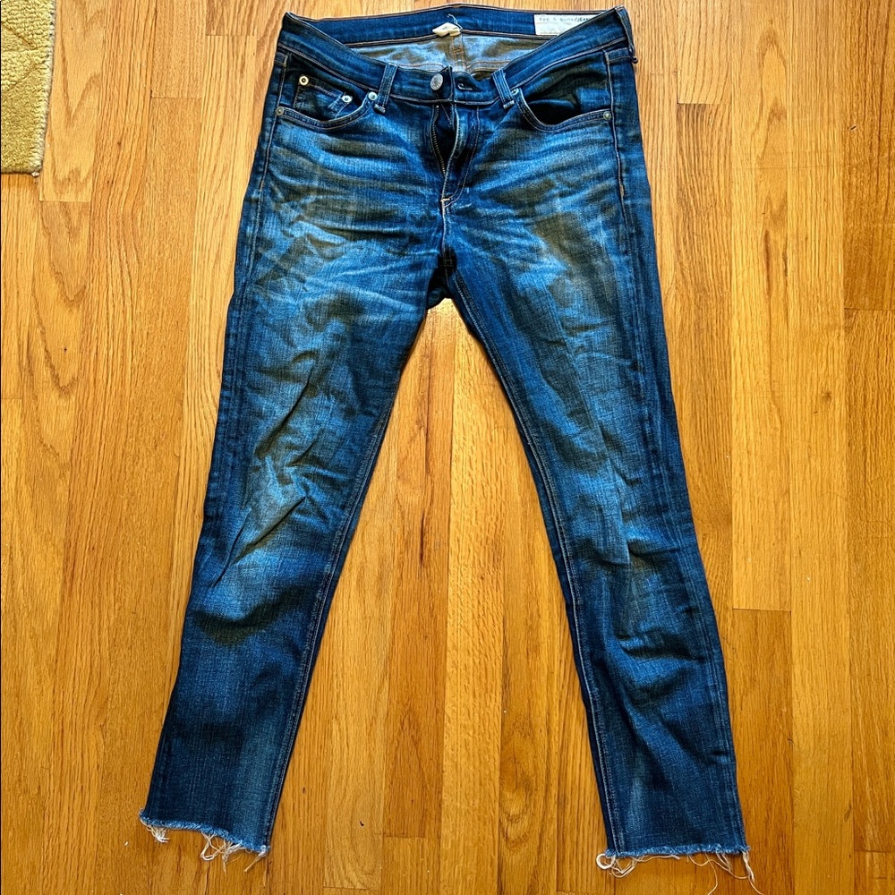 Rag & Bone low-rise cut-off cigarette jeans, womens size 28